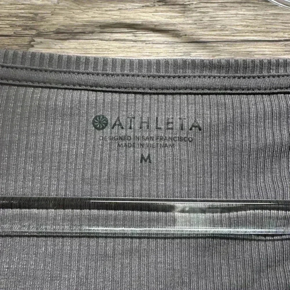 Athleta Gray Long Sleeve Crew Neck Tee - Picture 3 of 3